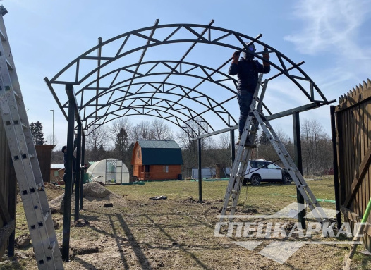 Арочный навес из поликарбоната для машины №38 1444